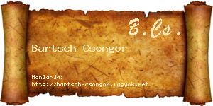 Bartsch Csongor névjegykártya