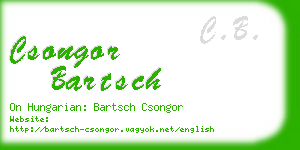 csongor bartsch business card